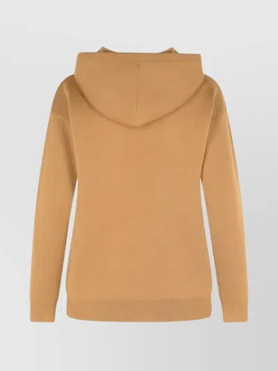 Max Mara Wool Sweatshirt In Brown
