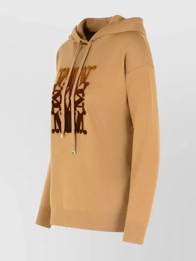 Max Mara Wool Sweatshirt In Brown
