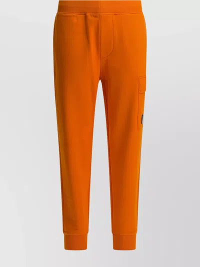 C.p. Company C.p.company Diagonal Raised Fleece Sweatpants In Orange