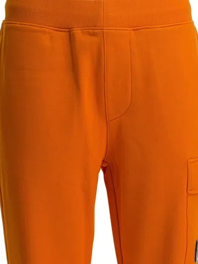 C.p. Company C.p.company Diagonal Raised Fleece Sweatpants In Orange