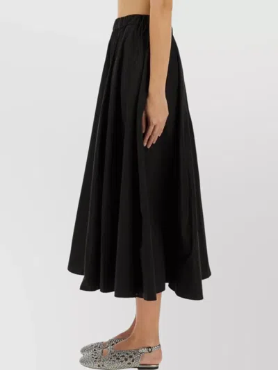 Aspesi Midi Flared Skirt Side Pockets In Animal Print