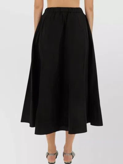 Aspesi Midi Flared Skirt Side Pockets In Animal Print