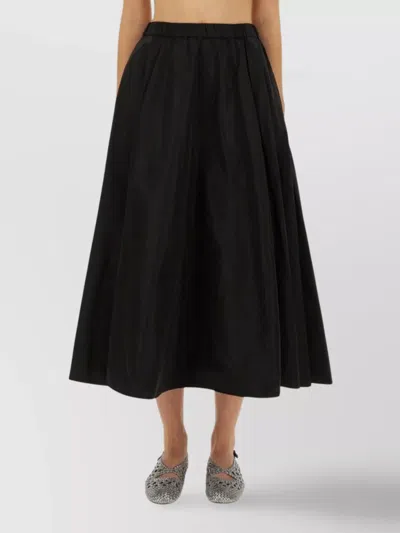 Aspesi Midi Flared Skirt Side Pockets In Animal Print