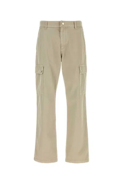 Burberry Straight-leg Garment-dyed Cotton-twill Cargo Trousers In Heron