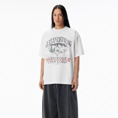 Alexander Wang T-shirt Mit Grafischem Print In White