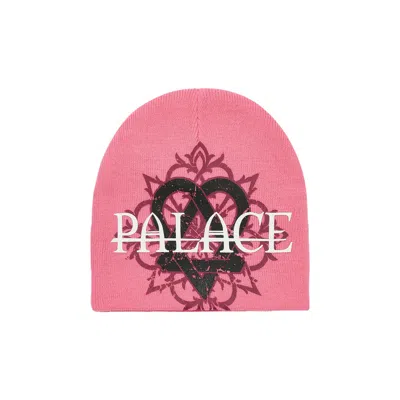 Pre-owned Palace Tri-gram Nein Cuff Beanie 'pink' | Men's Size Onesize
