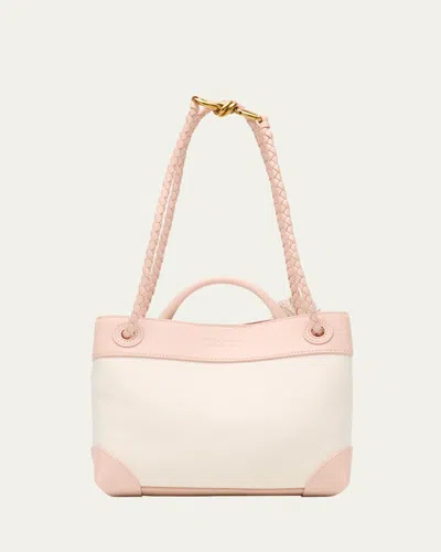 Bottega Veneta Andiamo Canvas And Nappa Small Top-handle Bag In Pattern