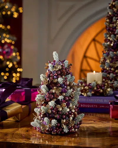 Salzburg Creations Frosted Plum 12" Tabletop Tree In Multi