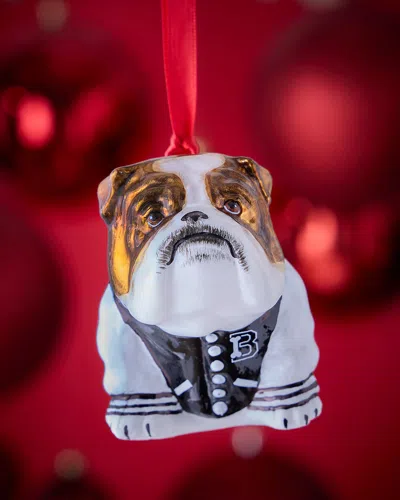 Joy To The World Collectibles Bulldog In Varsity Jacket Christmas Ornament In Multi