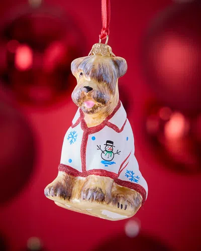 Joy To The World Collectibles Soft Coated Wheaten Terrier In Pajamas Christmas Ornament In Multi