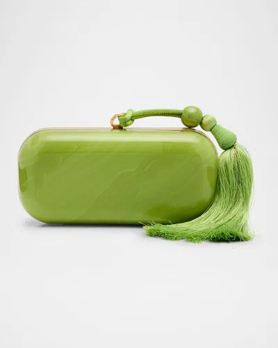 Cult Gaia Yasmin Tasseled Acrylic Clutch Bag