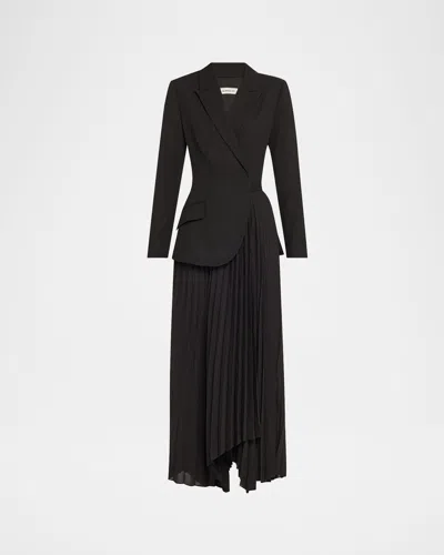 Simkhai Ambretta Crepe Combo Blazer Dress In Black