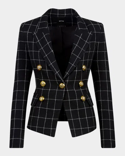 Smythe Mini Not A Db Blazer In Black Grid In Black