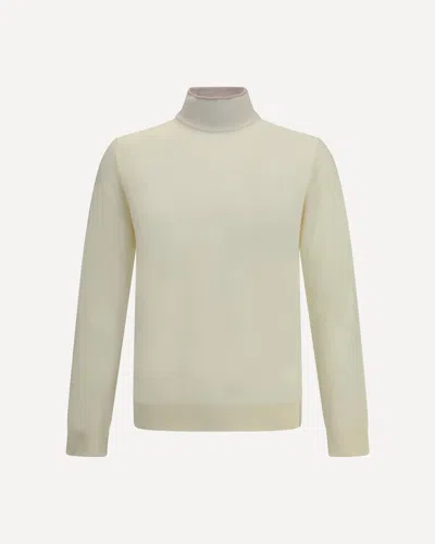Cruna Mock-neck Long-sleeved Sweater In White