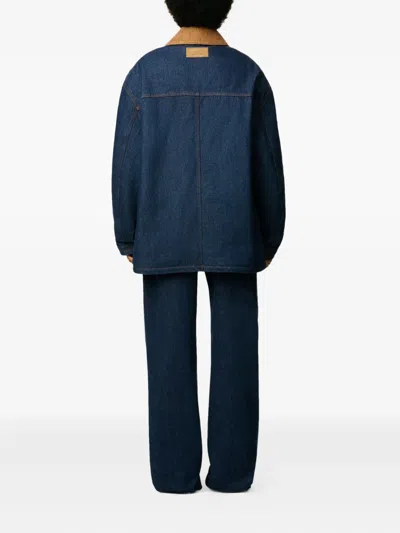 Ami Alexandre Mattiussi Ami Paris Denim Padded Jacket In Blue