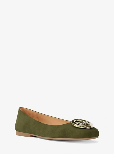 Michael Kors Milan Suede Ballet Flat In Green