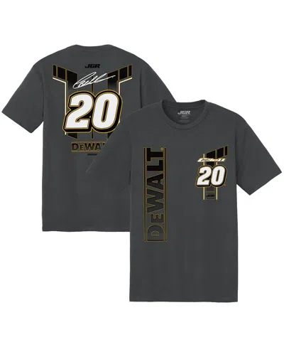 Joe Gibbs Racing Team Collection Men's Charcoal Christopher Bell Dewalt Tri-blend T-shirt In Gray