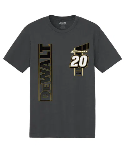 Joe Gibbs Racing Team Collection Men's Charcoal Christopher Bell Dewalt Tri-blend T-shirt In Gray