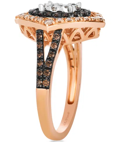 Le Vian Nude And Chocolate Diamond Ring (0.87 Ct. T. W.) In 14k Two Tone Gold In Gold
