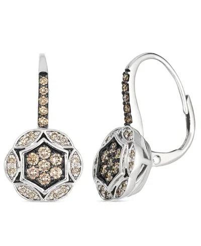 Le Vian Chocolate Diamond (0.41 Ct. T.w.) And Nude Diamond (0.17 Ct Ct. T.w.) Earrings In 14k Vanilla Gold In Metallic