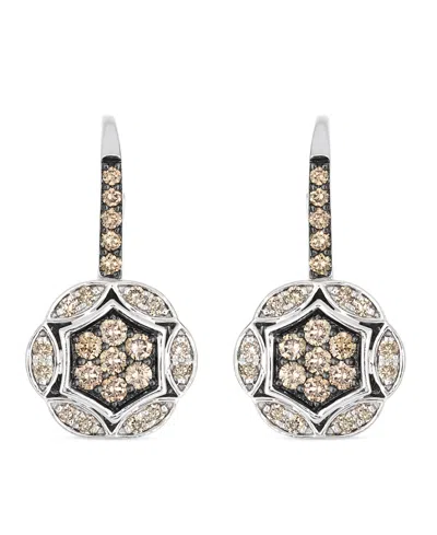 Le Vian Chocolate Diamond (0.41 Ct. T.w.) And Nude Diamond (0.17 Ct Ct. T.w.) Earrings In 14k Vanilla Gold In Metallic
