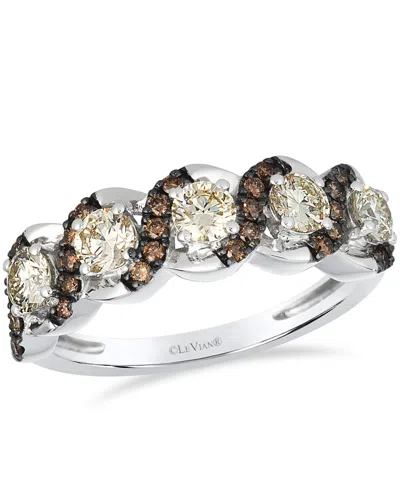 Le Vian Nude Diamond (0.78 Ct. T.w.) And Chocolate Diamond ( 0.22 Ct. T.w.) Ring In 14k Vanilla Gold In Metallic