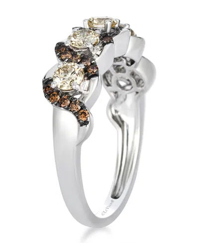 Le Vian Nude Diamond (0.78 Ct. T.w.) And Chocolate Diamond ( 0.22 Ct. T.w.) Ring In 14k Vanilla Gold In Metallic