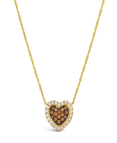 Le Vian Chocolate Diamond (0.34 Ct. T.w.) & Nude Diamond (0.30 Ct Ct. T.w.) Pendant Necklace In 14k Honey Go In Gold