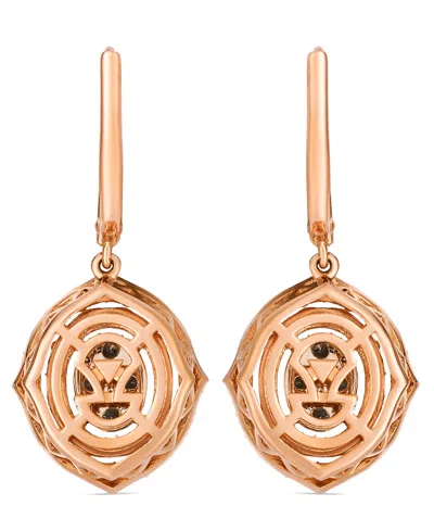 Le Vian Nude And Chocolate Drop Earrings (0.26 Ct. T.w.) In 14k Two-tone Gold In Multi