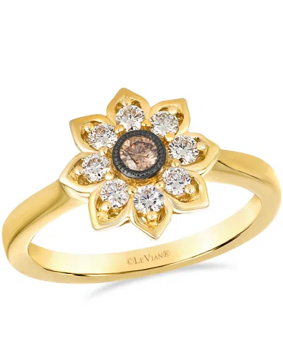 Le Vian Nude Diamond (0.33 Ct. T.w.) And Chocolate Diamond ( 0.08 Ct. T.w.) Ring In 14k Honey Gold In Gold