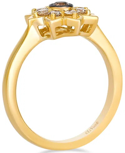 Le Vian Nude Diamond (0.33 Ct. T.w.) And Chocolate Diamond ( 0.08 Ct. T.w.) Ring In 14k Honey Gold In Gold