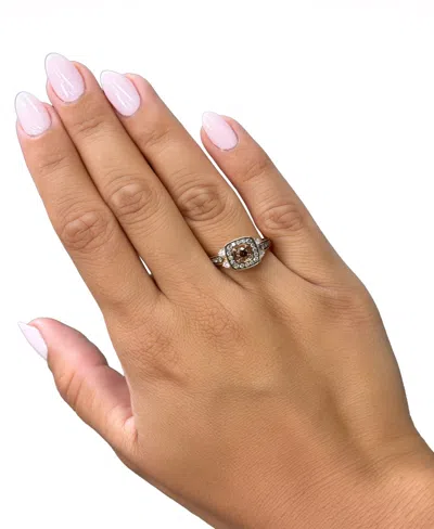 Le Vian Vanilla And Chocolate Diamond Ring (0.78 Ct. T.w.) In 14k Strawberry Gold In Multi