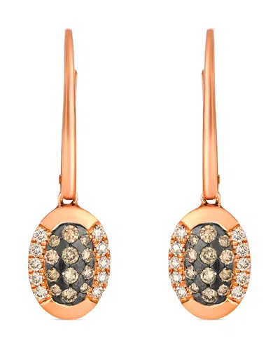 Le Vian Nude And Chocolate Diamond Drop Earrings (0.49 Ct. T.w.) In 14k Strawberry Gold In Gold