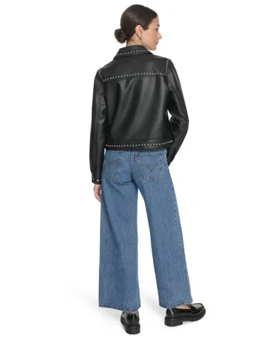 Levi's Faux Leather Studded Jacket In Black