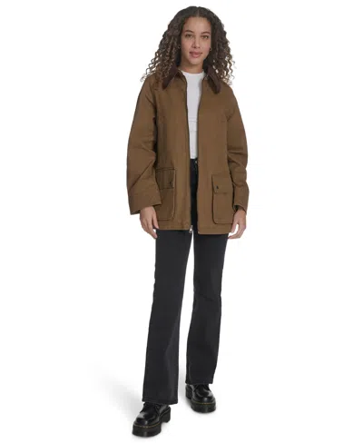 Levi's Women's Front Zipper Barn Jacket In Brown
