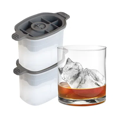 Tovolo Kitten With Yarn Ice Molds, Set Of 2 In Gray