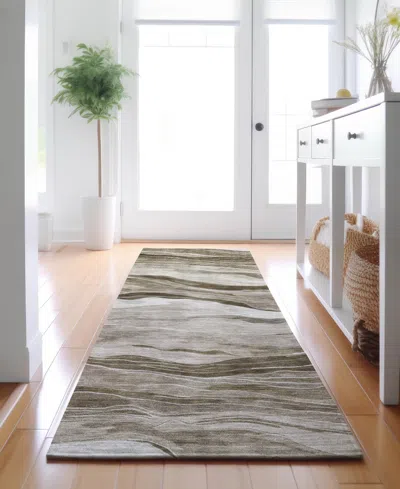 Dalyn Pacifica Washable Pa6 2'3"x7'6" Runner Area Rug In Brown