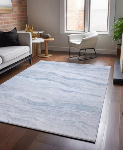 Dalyn Pacifica Washable Pa6 9'x12' Area Rug In Blue
