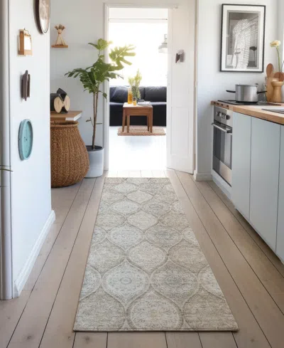 Dalyn Neo Washable No7 2'3"x7'6" Runner Area Rug In Gray