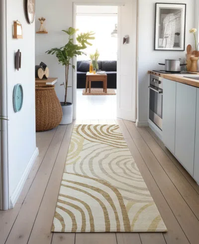 Dalyn Neo Washable No10 2'3"x7'6" Runner Area Rug In Brown