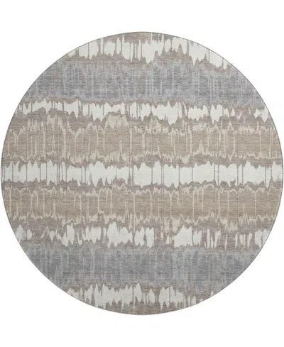 Dalyn Neo Washable No9 8'x8' Round Area Rug In Brown
