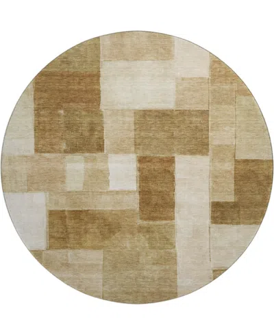 Dalyn Neo Washable No15 8'x8' Round Area Rug In Brown