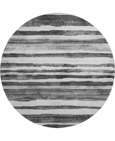 Dalyn Neo Washable No16 8'x8' Round Area Rug In Black