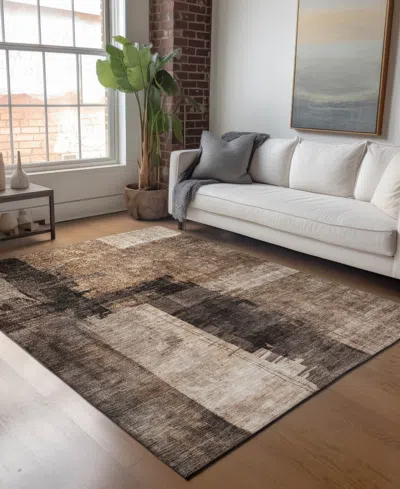 Dalyn Nouveau Washable Nv10 9'x12' Area Rug In Brown