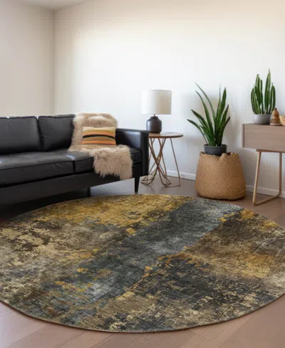 Dalyn Nouveau Nv12 8'x8' Round Area Rug In Brown