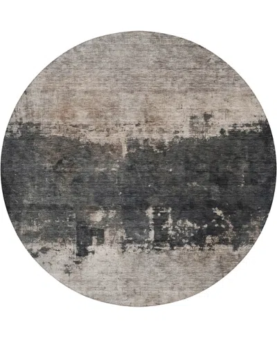 Dalyn Nouveau Washable Nv23 8'x8' Round Area Rug In Brown