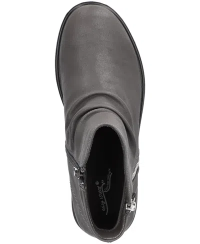 Easy Street Women's Lyra Zipper Ankle Boots In Gray