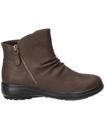 Easy Street Women's Lyra Zipper Ankle Boots In Brown