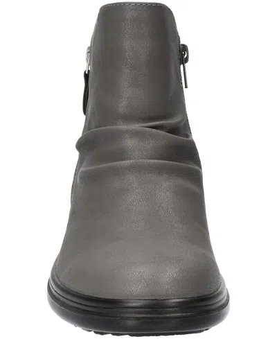 Easy Street Women's Lyra Zipper Ankle Boots In Gray