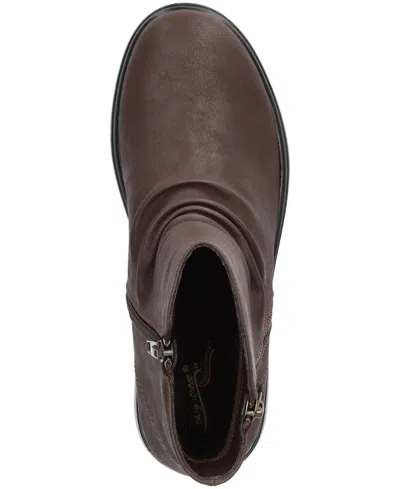 Easy Street Women's Lyra Zipper Ankle Boots In Brown